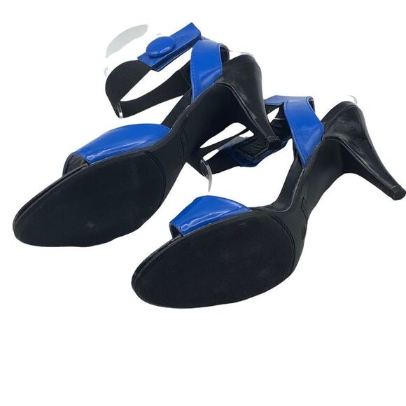 Coach Blue Ankle Velcro Strap Patent Shoes Size 8 - Picture 5 of 10